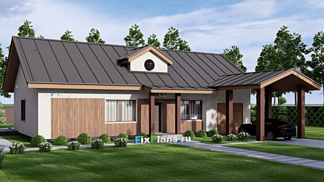 Одноэтажный дом F-14336