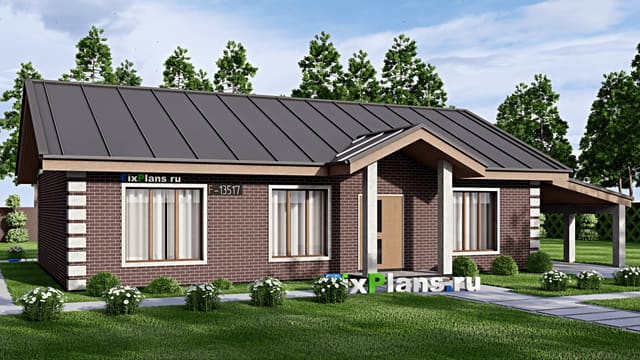 Одноэтажный дом F-13517