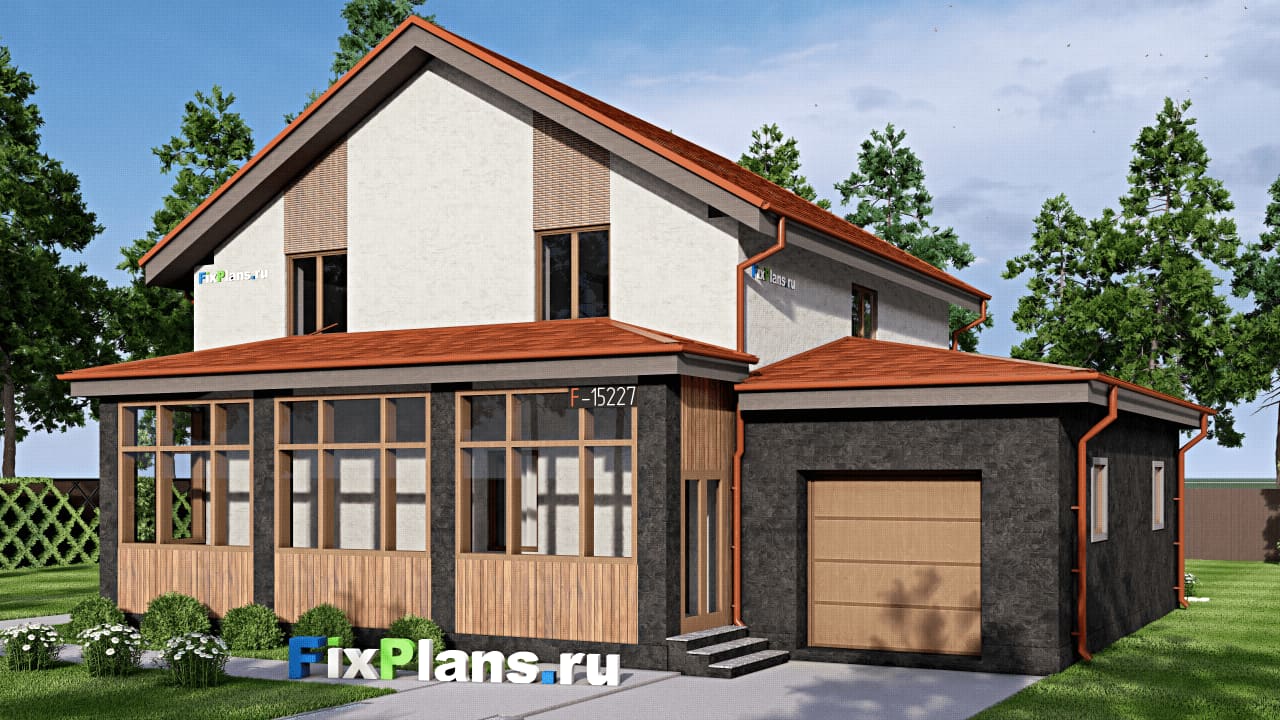 Двухэтажный дом F-15227 — фасад