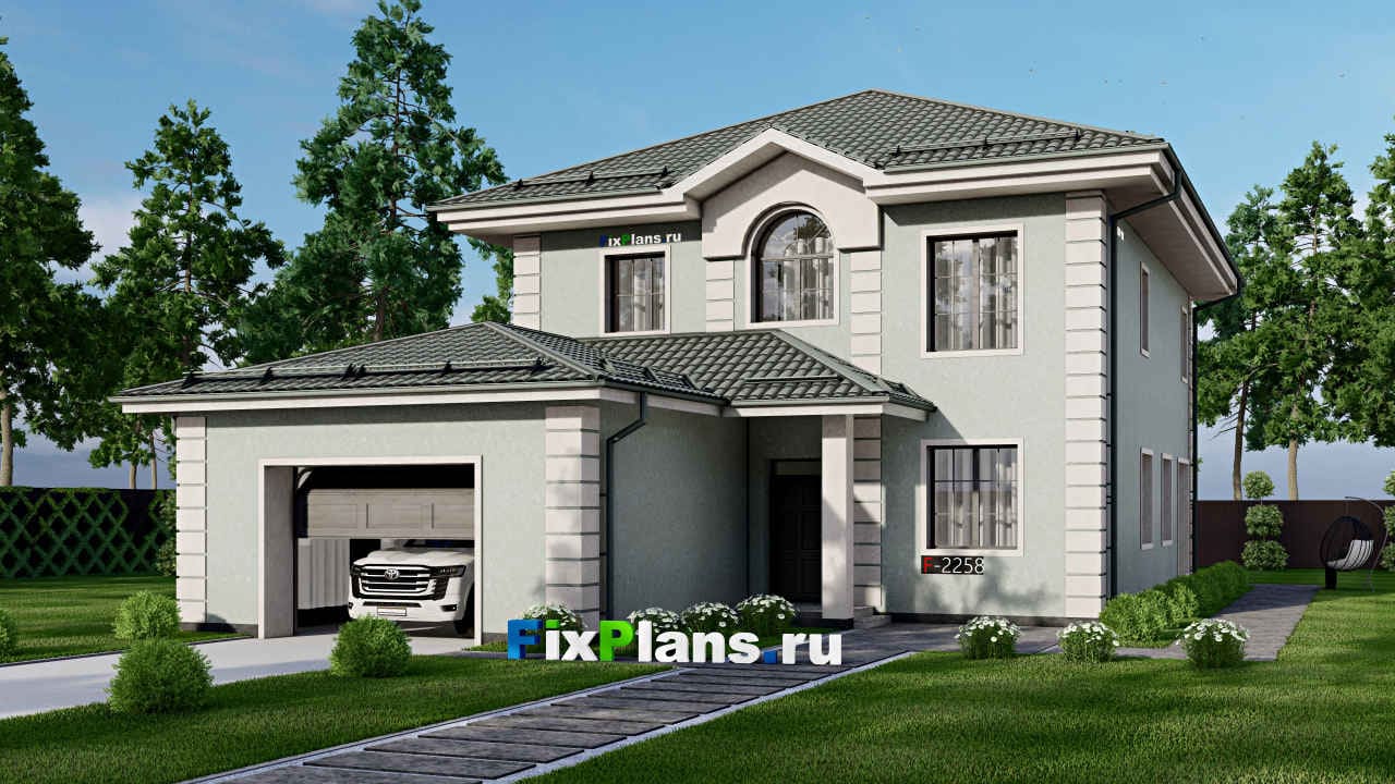 Двухэтажный дом F - 2258 — фасад